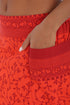 Harem pants in printed cotton with one side pocket
